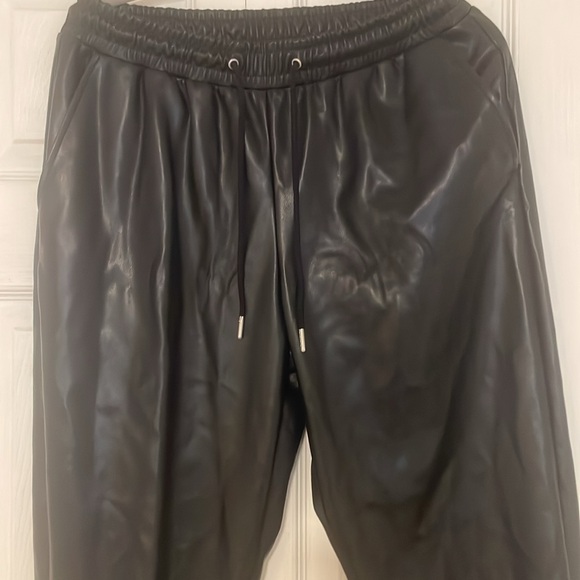 BAGATELLE COLLECTION Black Faux Leather High Waist. Size Medium. Used once - Picture 3 of 9